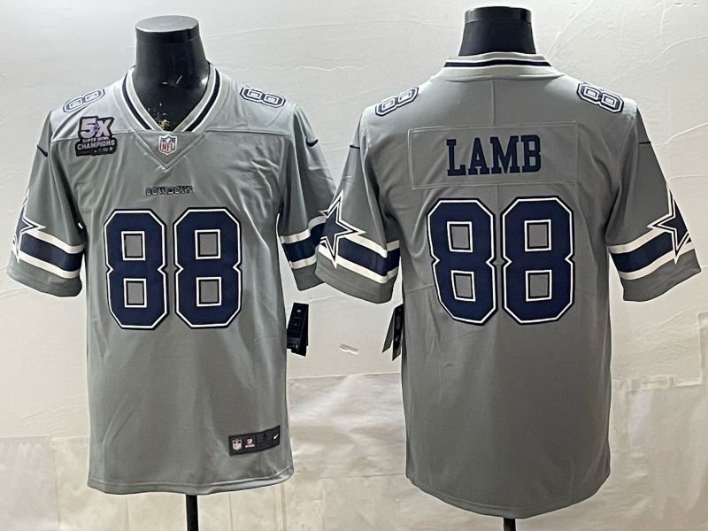 2026 Men Dallas Cowboys #88 Lamb Grey Nike Limited NFL Jersey style 006->denver broncos->NFL Jersey